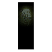 human skull bookmark business card