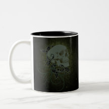 human skull mug