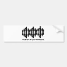 human sound wave bumper sticker