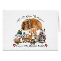 Humane Society All God's Creatures Animal Support Greeting Card