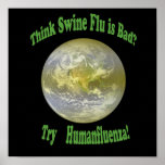 Humanfluenza shirt black type posters