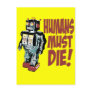 Humans Must Die Postcard