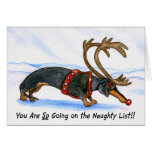 Humiliated Dachshund Christmas Card