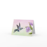 Hummingbird at Morning Glory Note Card