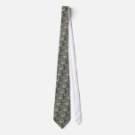 Hummingbird, Brick, Flowers Tie