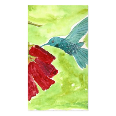 hummingbird business card by dawnmcininch