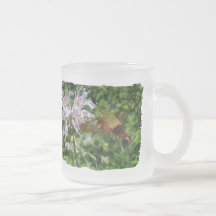 Hummingbird Clear Wing Moth on Monarda Coffee Mug