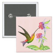 Hummingbird Garden Pin