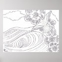 Hummingbird Island Colouring Book Poster posters