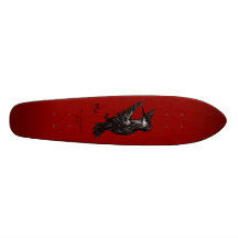 Hummingbird Logo Red Skate Board
