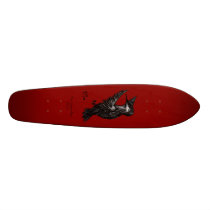 Hummingbird Logo Red Skate Board