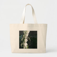 Hummingbird on White Hollyhock Tote Bag