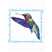 Hummingbird Poem postcards