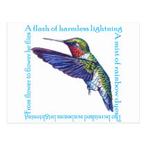 Hummingbird Poem postcards