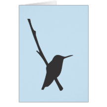 Hummingbird Silhouette Greeting Card