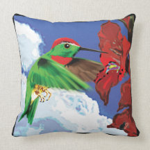 Hummingbird Throw Pillow