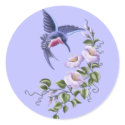 Hummingbird with Flowers 2 Stickers