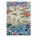 HUMMINGBIRDS and FLOWERS Greeting Card