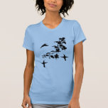 Hummingbirds Ladies Shirt- Pale Blue