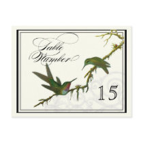 Hummingbirds n Swirls -  Table Placecard Numbers