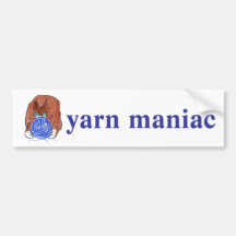 Humogus Yarn Ball & Tiger Kitten Bumper Sticker