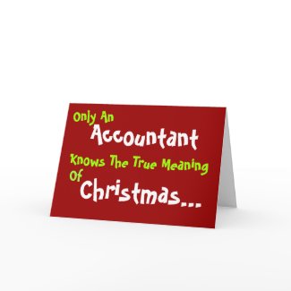 Humorous Accountant Christmas Card card
