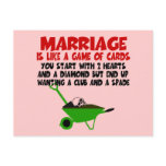 Humorous marriage postcards