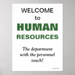 Humorous Slogan Human Resources Department posters