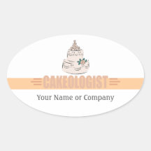 Humourous Baker Oval Stickers