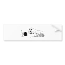 Humourous Bowling Dog Bumper Stickers
