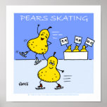 Humourous Cartoon Kitchen Poster - Pears posters