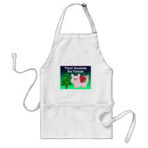 Humourous Christmas Pig with Saying Aprons