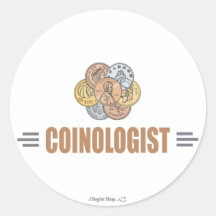 Humourous Coin Collector Sticker