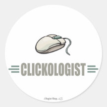 Humourous Computer Round Stickers