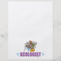 Humourous Cross Country Snow Skiing Custom Flyer