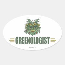 Humourous Environment Oval Stickers