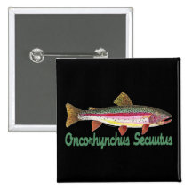 Humourous Fish, Fishing, Fly Fishing Pin