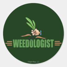 Humourous Gardening Round Stickers
