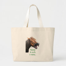 Humourous Horse:  Beauty is such a curse Canvas Bag