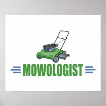 Humourous Lawn Mowing Poster