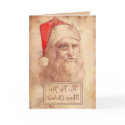 Humourous Leonardo as Santa cards