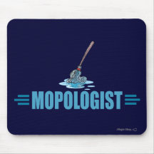 Humourous Mop Mopping Mouse Mat