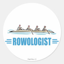 Humourous Rowing Round Sticker