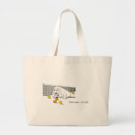 Humourous Tennis Playing Dog Canvas Bags