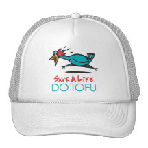 Humourous Tofu Design Mesh Hat