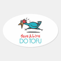 Humourous Tofu Design Sticker