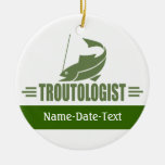 Humourous Trout Fishing Christmas Tree Ornaments