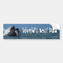 Humpback Whale Head; Happy Father's Day Bumper Sticker
