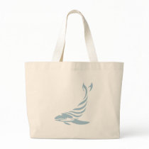 Humpback Whale in Swish Drawing Style Canvas Bag