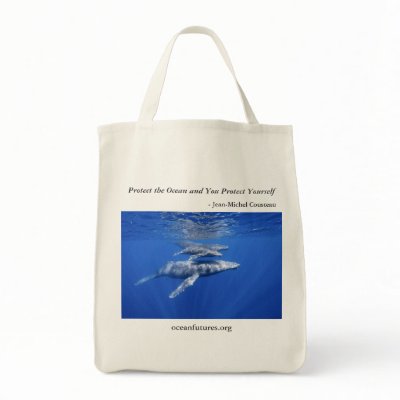 Humpback Whales Reusable Bag by oceanfutures